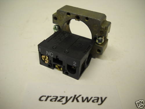 TELEMECANIQUE ZB2BZ102 MOUNTING BASE 1 NC CONTACTS NEW IN PACKAGE