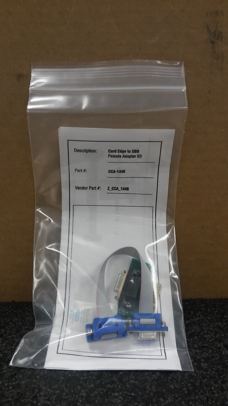 HORIBA CCA-1449 Low Clearance Card Edge To DB9 Female Adapter Kit