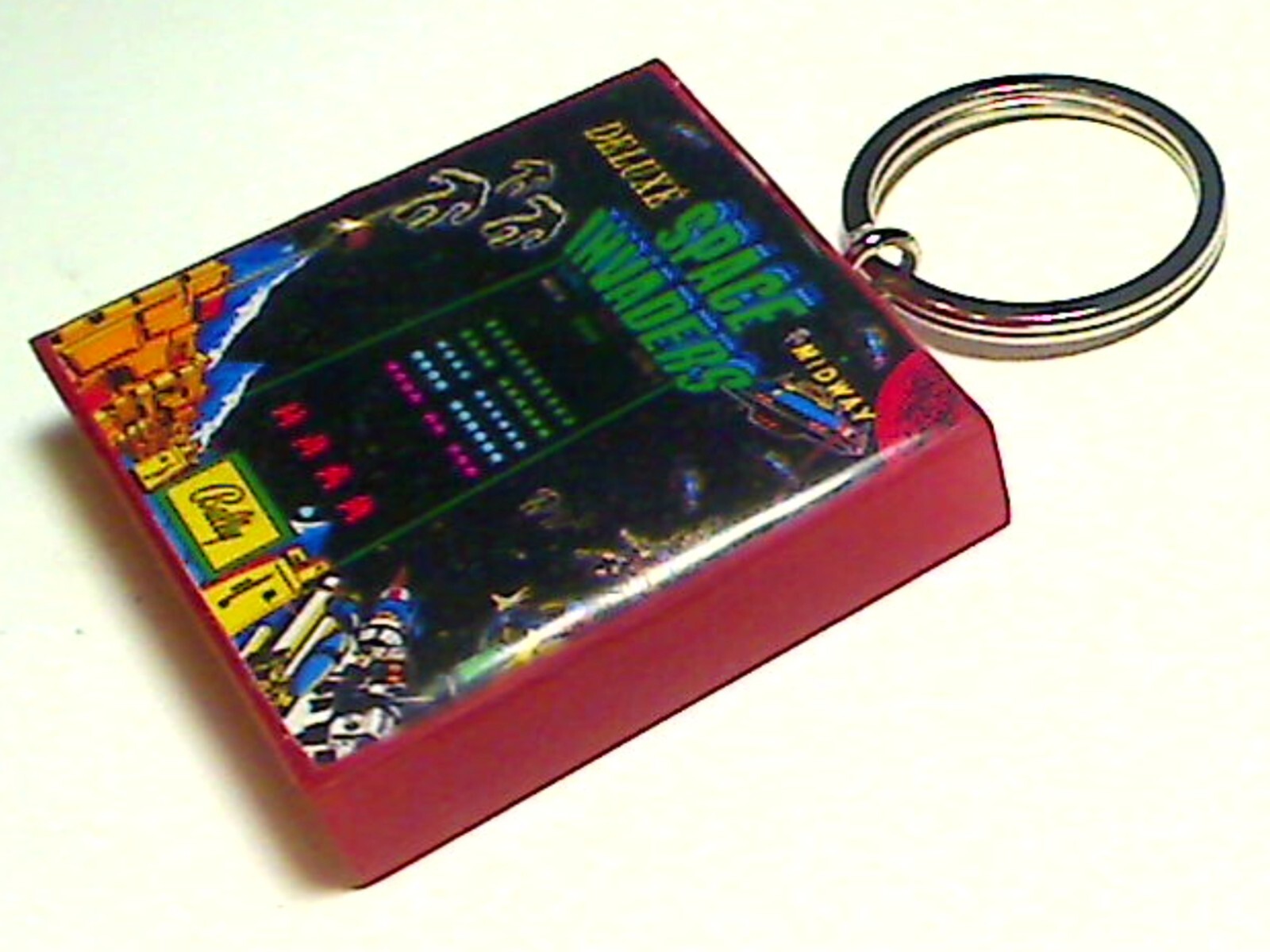 Space Invaders Deluxe Arcade Coin Door accessory Keychain