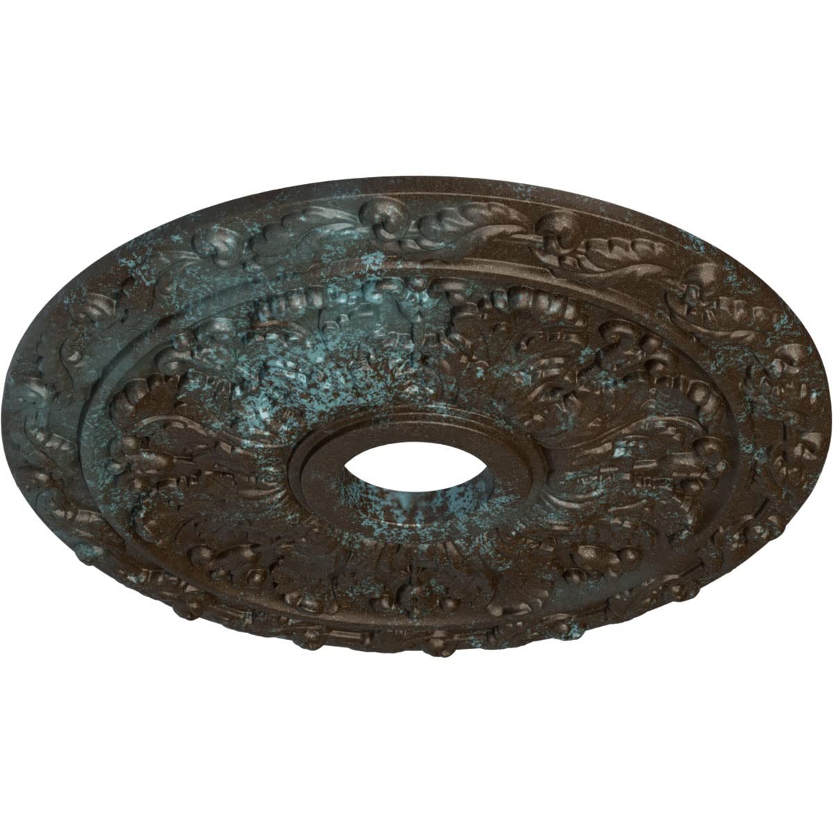 Ekena Millwork Cm19Spbbs Spring Leaf Ceiling Medallion Bronze Blue Patina