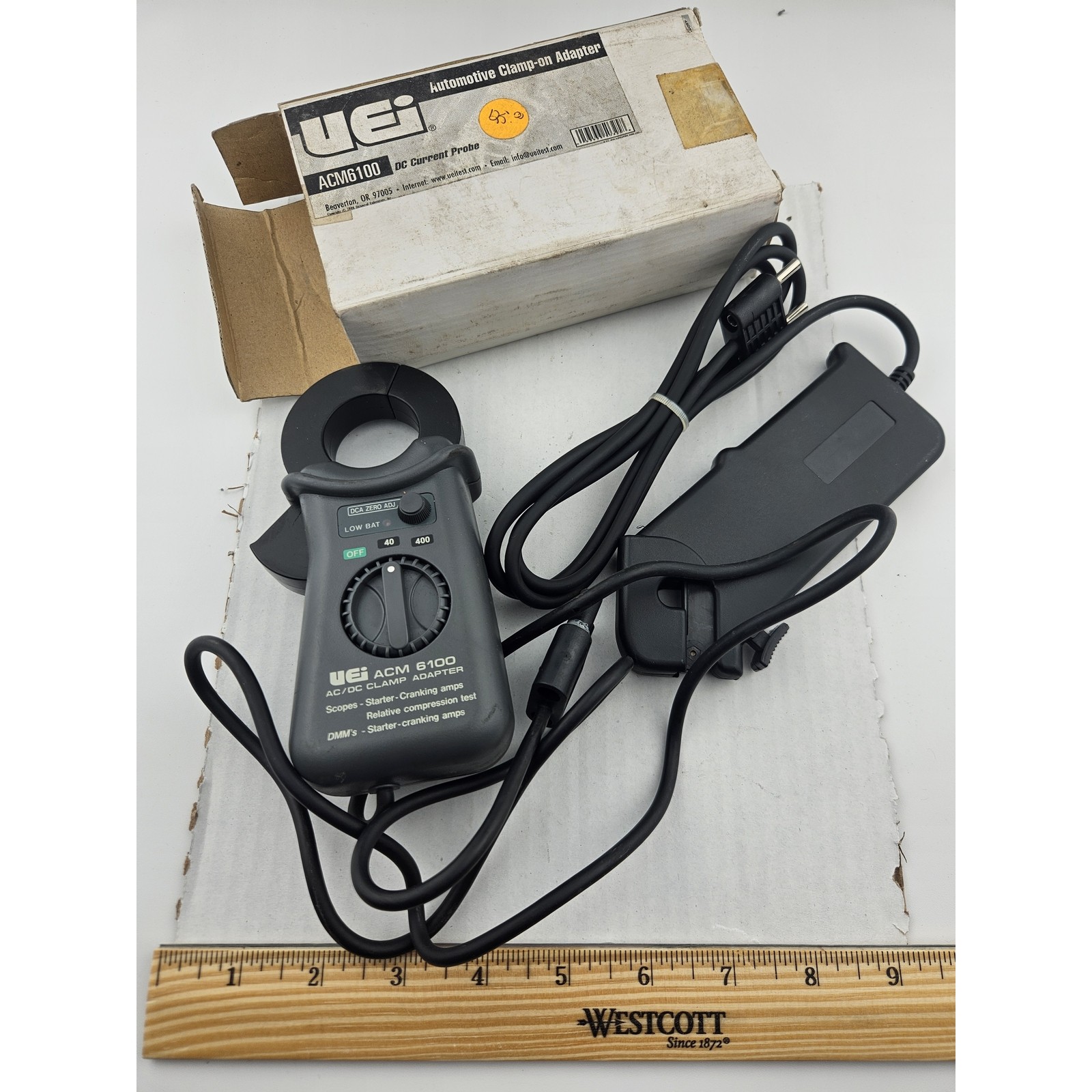 UEi ACM6100 AC/DC Clamp Adapter Automotive DC Current Probe for Scopes DMMs