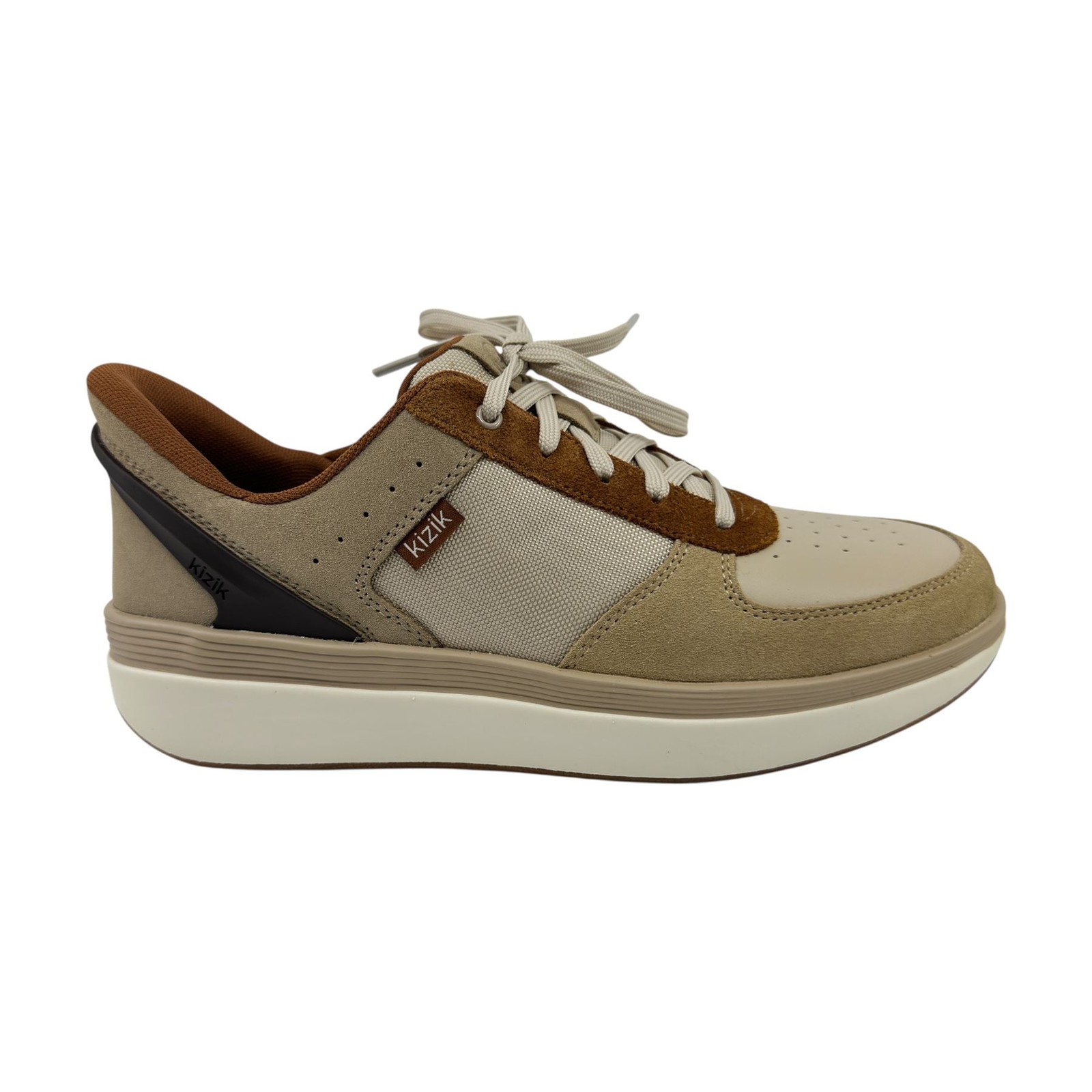 Kizik Brisbane White Pepper Womens Wide Athletic Sneaker