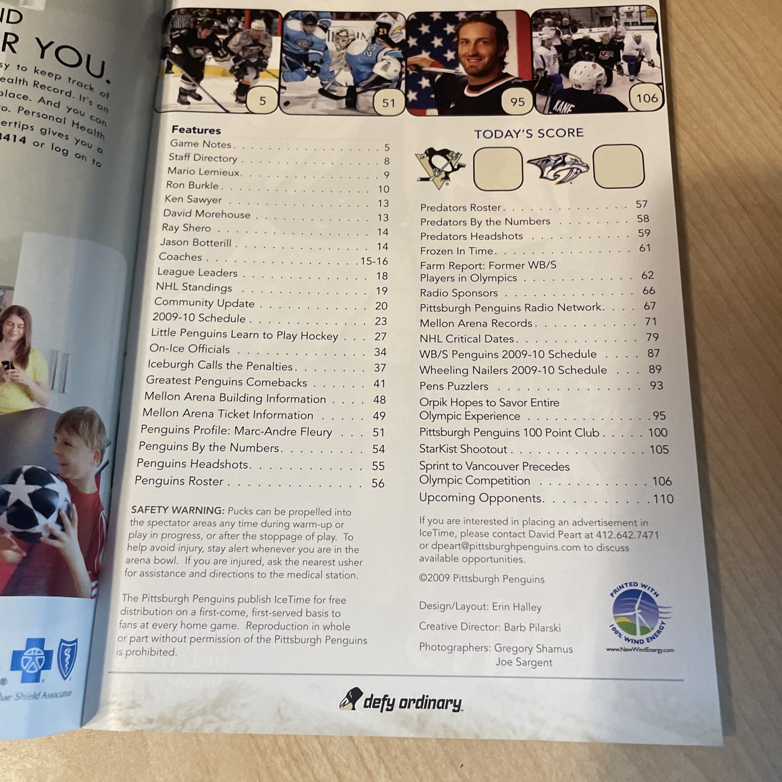 3 Pittsburgh Penguins Brooks Orpik IceTime Program Team USA 2007 2006 2010