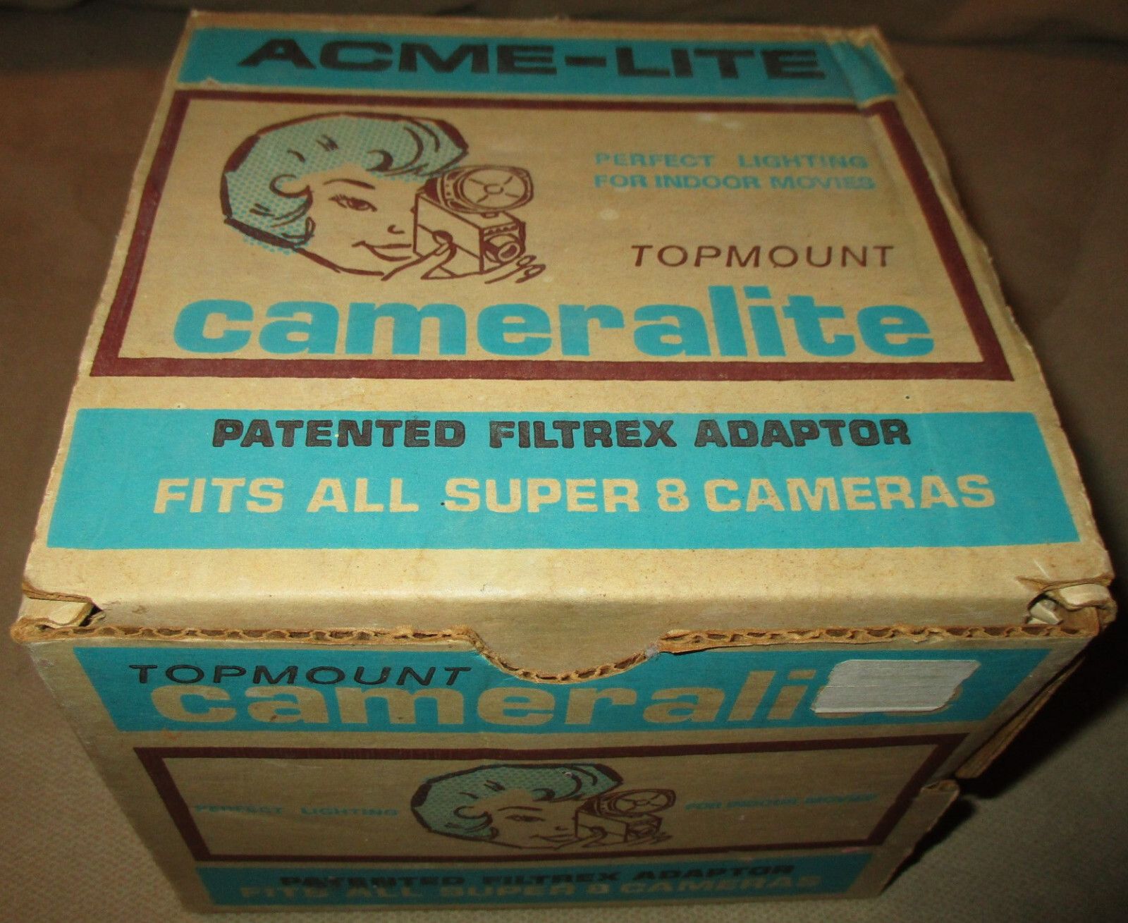 Vintage Acme-Lite Cameralite Camera Photo Shoot Light Top Mount #96, Not Working
