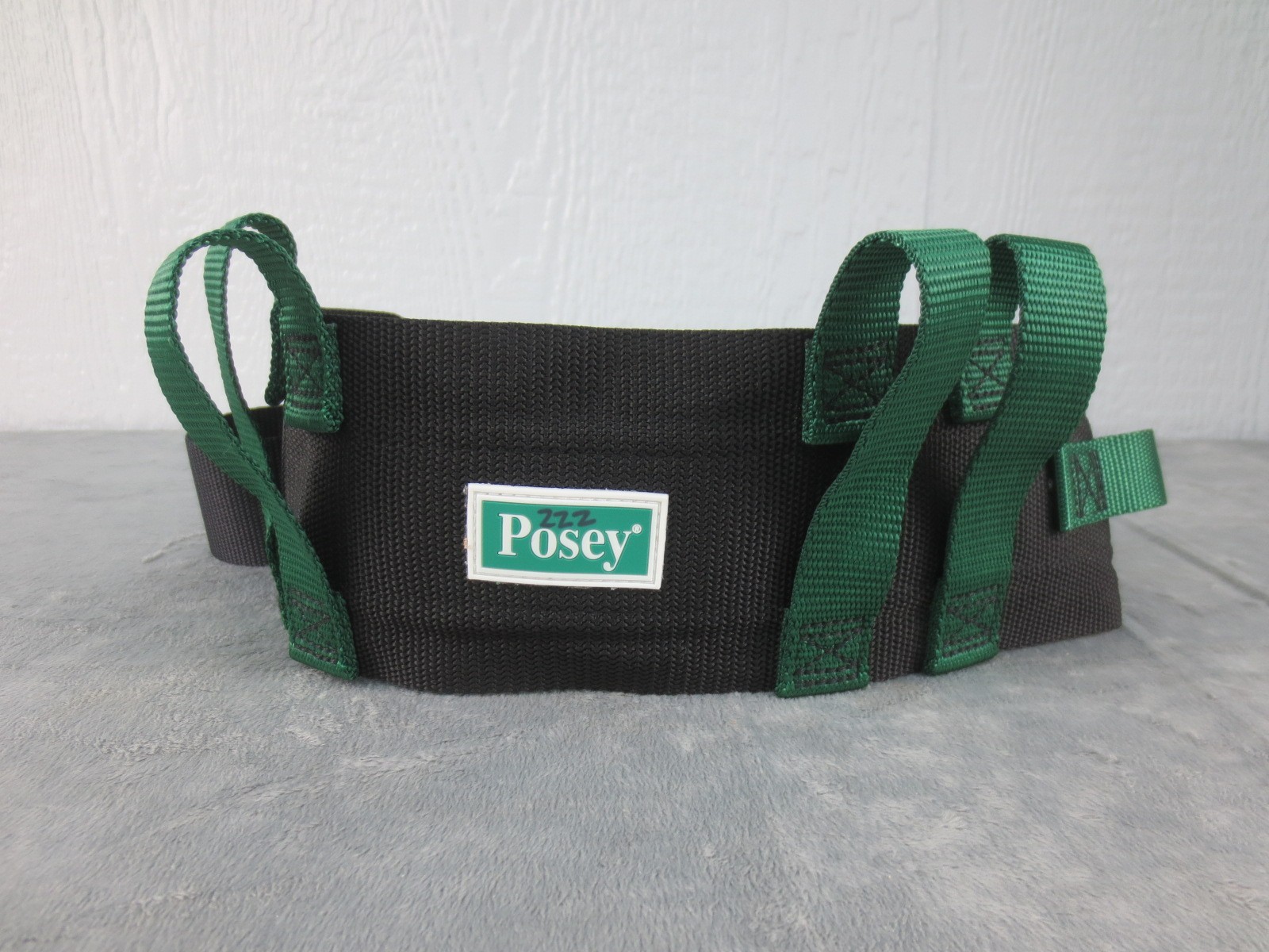 Posey 6537Q Six-Handle Quick Release Nylon Gait Belt 55" Adjustable Green/Black