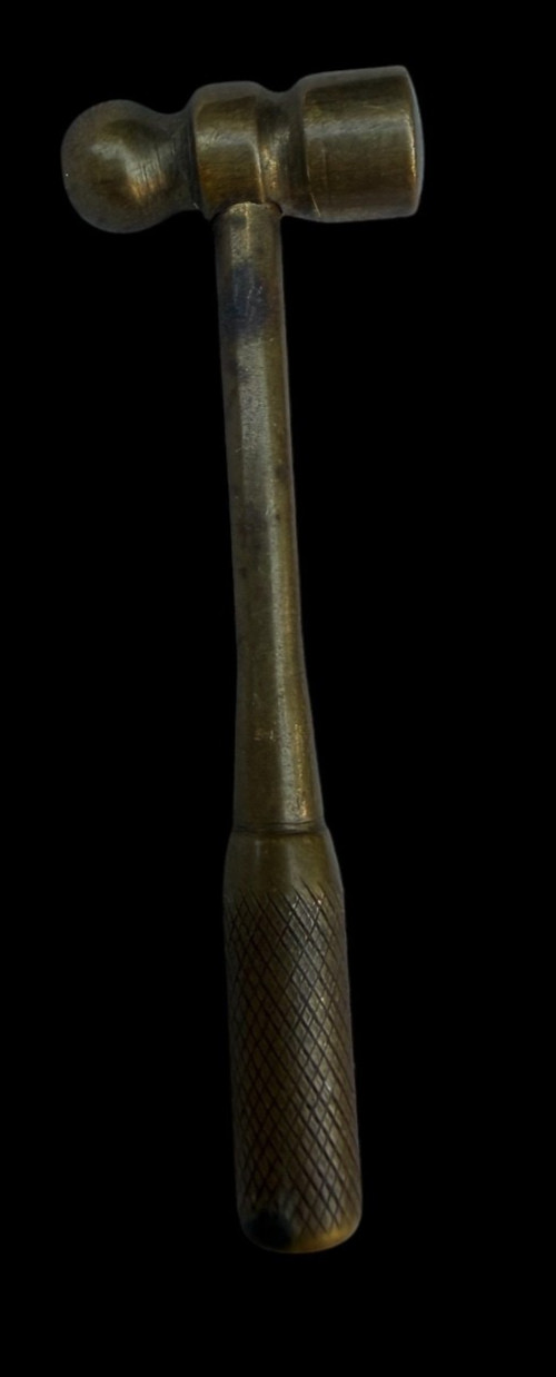 Antique Solid Brass Miniature Jeweler's Hammer tiny Vintage