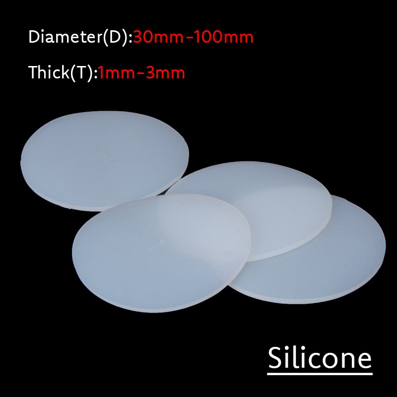 Round Silicone Mat Sheet High-temp Resistant Rubber Disc Shock absorption Pad