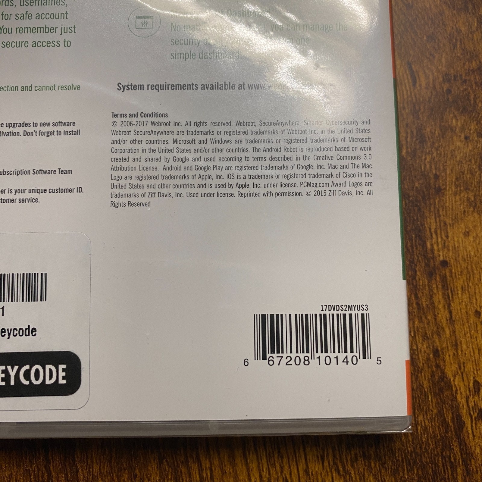 New Webroot Secure Anywhere Internet Security w/ Antivirus Windows 10, 3 Devices