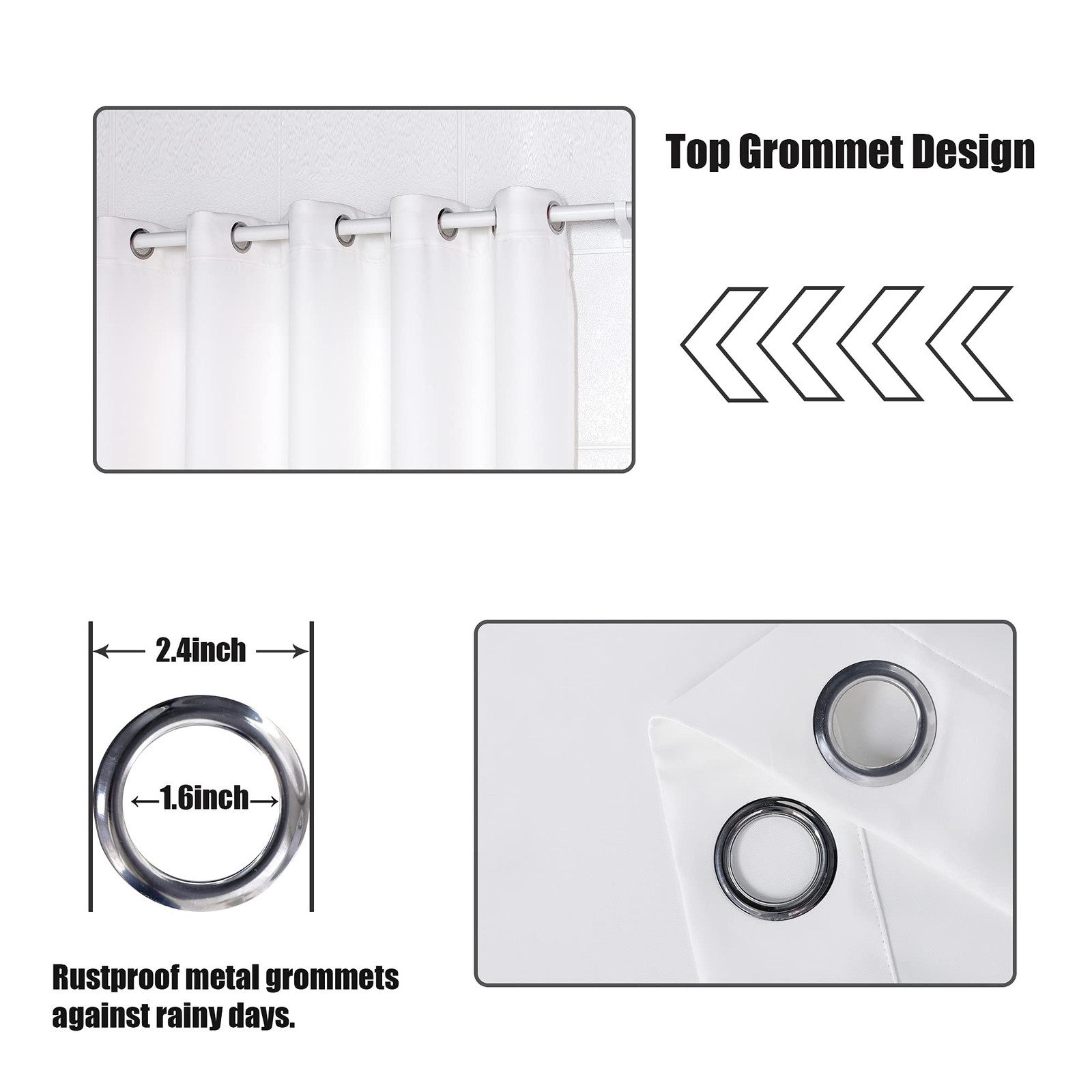 BONZER Outdoor Waterproof Patio Curtains - Light Blocking, Weather Resistant