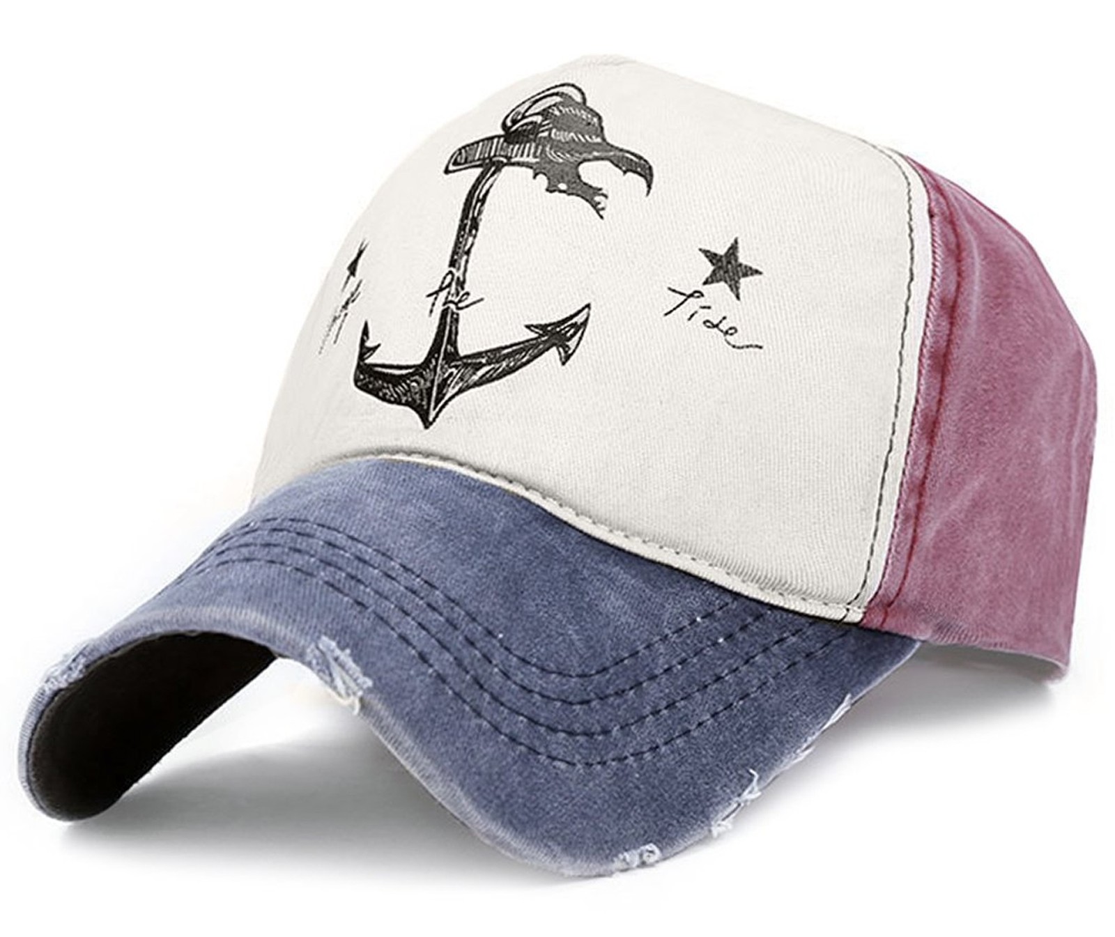 Glamorstar Pirate Ship Anchor Baseball Hat Multicolor Printing Adjustable Hip...
