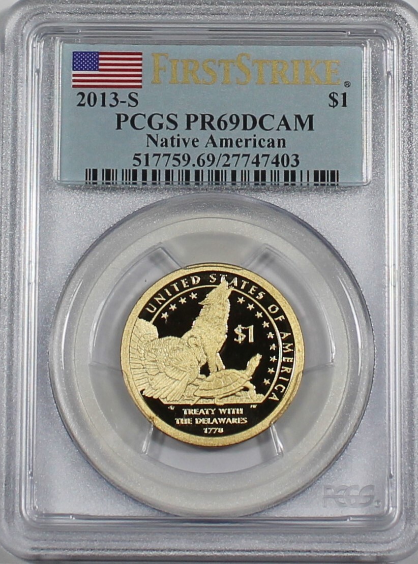 2013  S  SACAGAWEA NATIVE AMERICAN DOLLAR $1  PCGS PR69DCAM FIRST STRIKE 69  FS