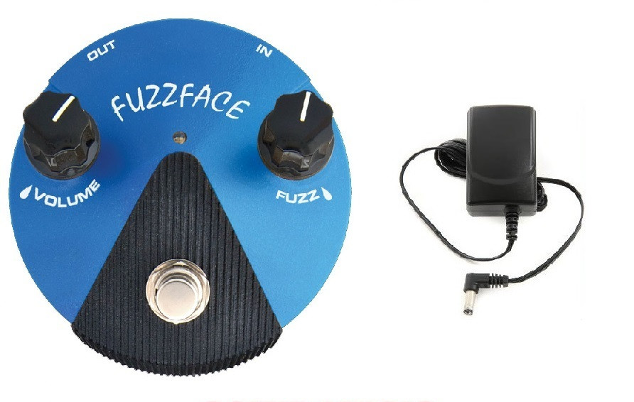 Dunlop Silicon Fuzz Face Mini Blue Guitar Pedal FFM1 ( FREE ADAPTER )