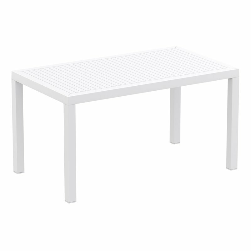 Compamia Ares 55" Resin Patio Dining Table in White