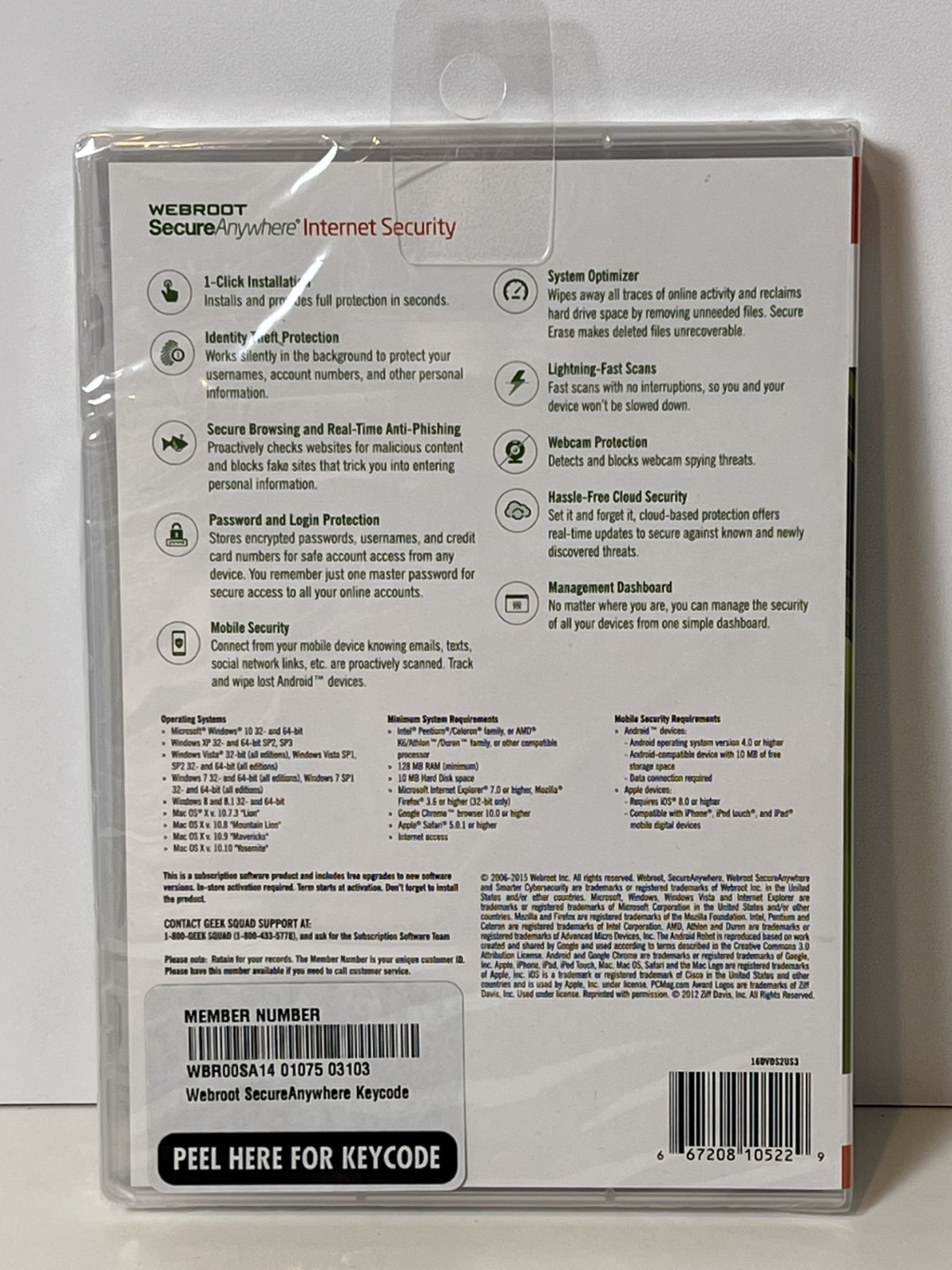 Webroot SecureAnywhere Internet Security - Full Version for Windows & Mac...
