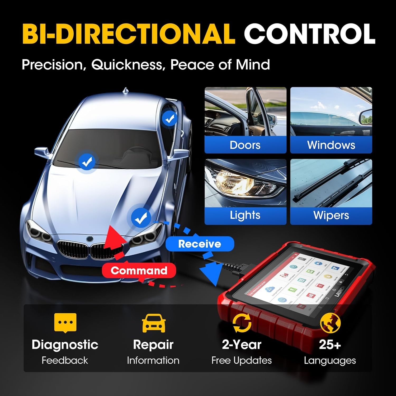 2025 LAUNCH X431 Pro Elite V+ PRO5 PAD V Bidirectional Diagnostic Scanner Coding