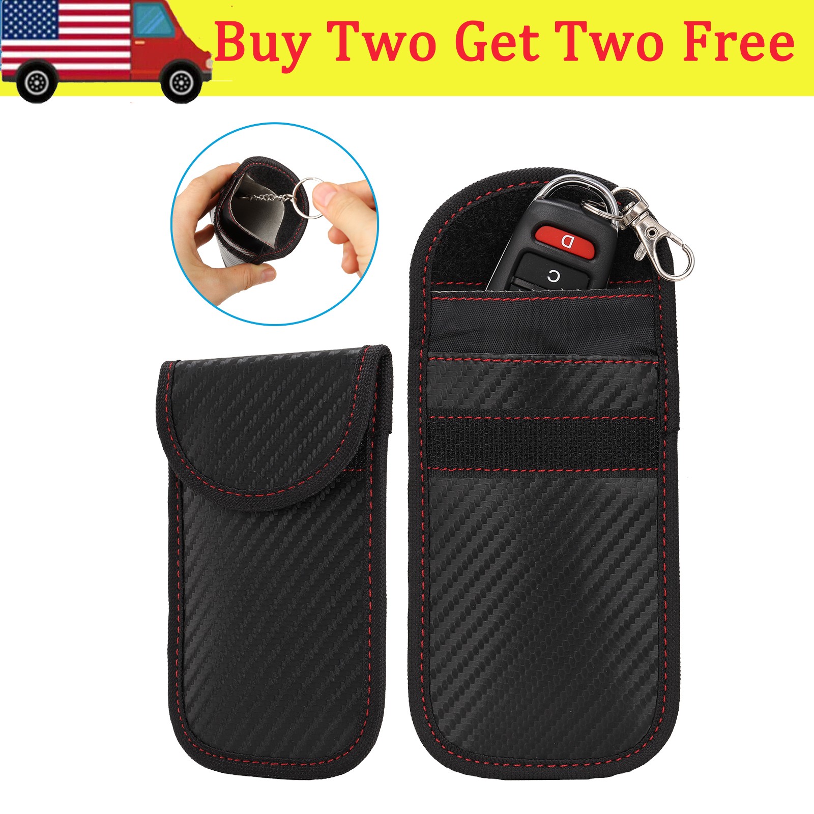 Car Key Signal Blocker Case Faraday Fob Pouch Keyless RFID Security Blocking Bag