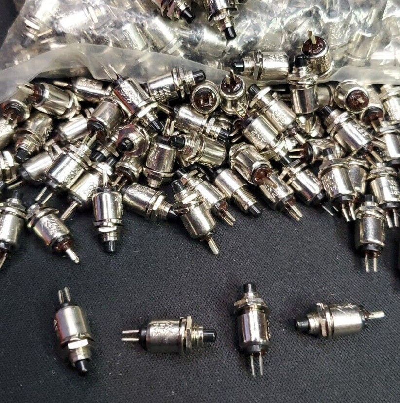 Lot of 10  10PA019 Momentary On Pushbutton Switch, Solder Terminals .5A @ 125va