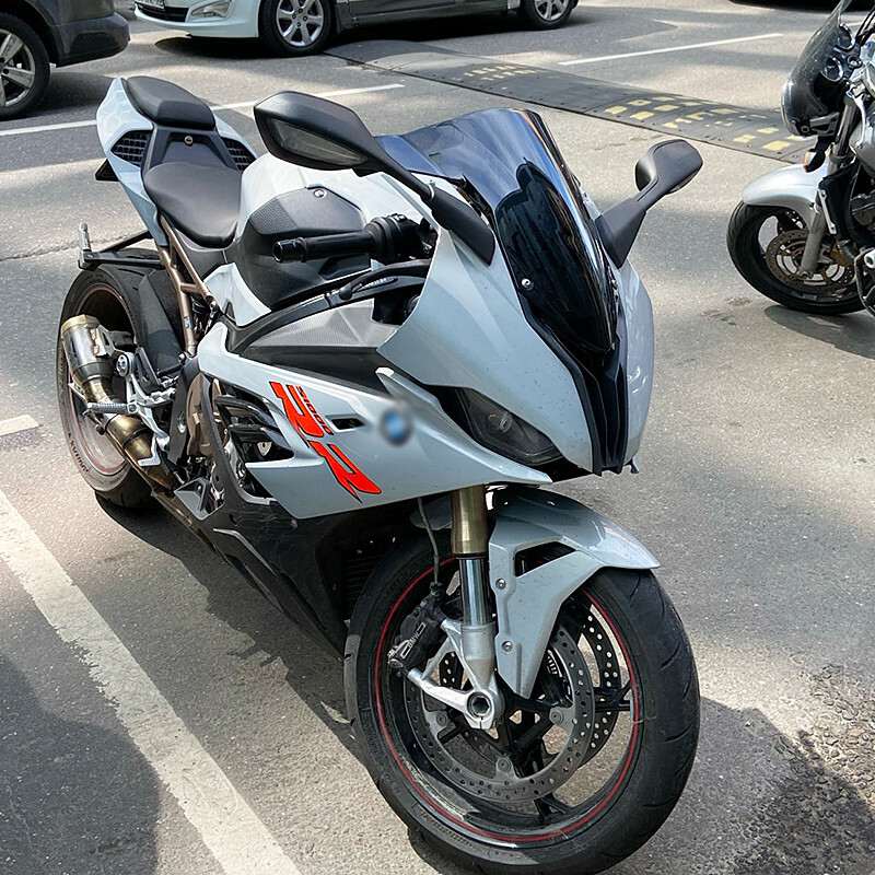 BMW S1000RR M1000RR Double Bubble Black Screen Windscreen Windshield 2019-2024