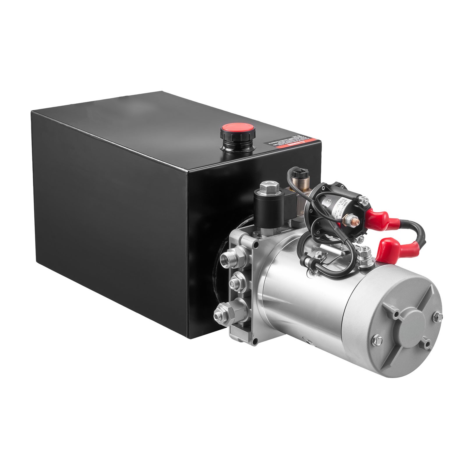 Uimoso 15 Quart Hydraulic Pump Single Acting DC 12V Dump Trailer Power Unit Pack