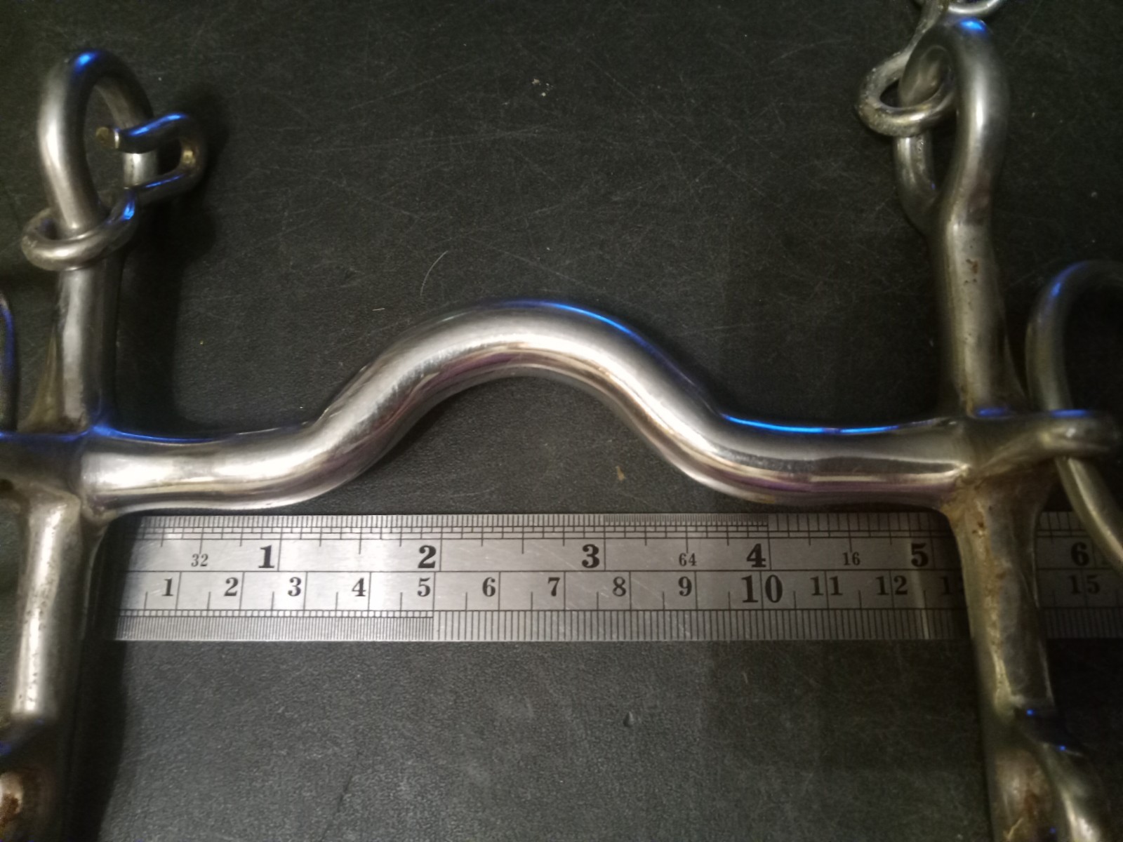 Weymouth bit 4 ring 5 in ported Stainless steel