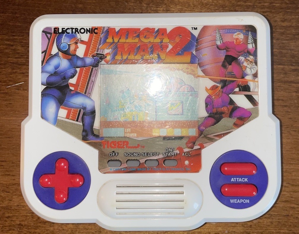 Vintage 1988 Tiger Electronics LCD Mega Man 2 Handheld Tested Works!