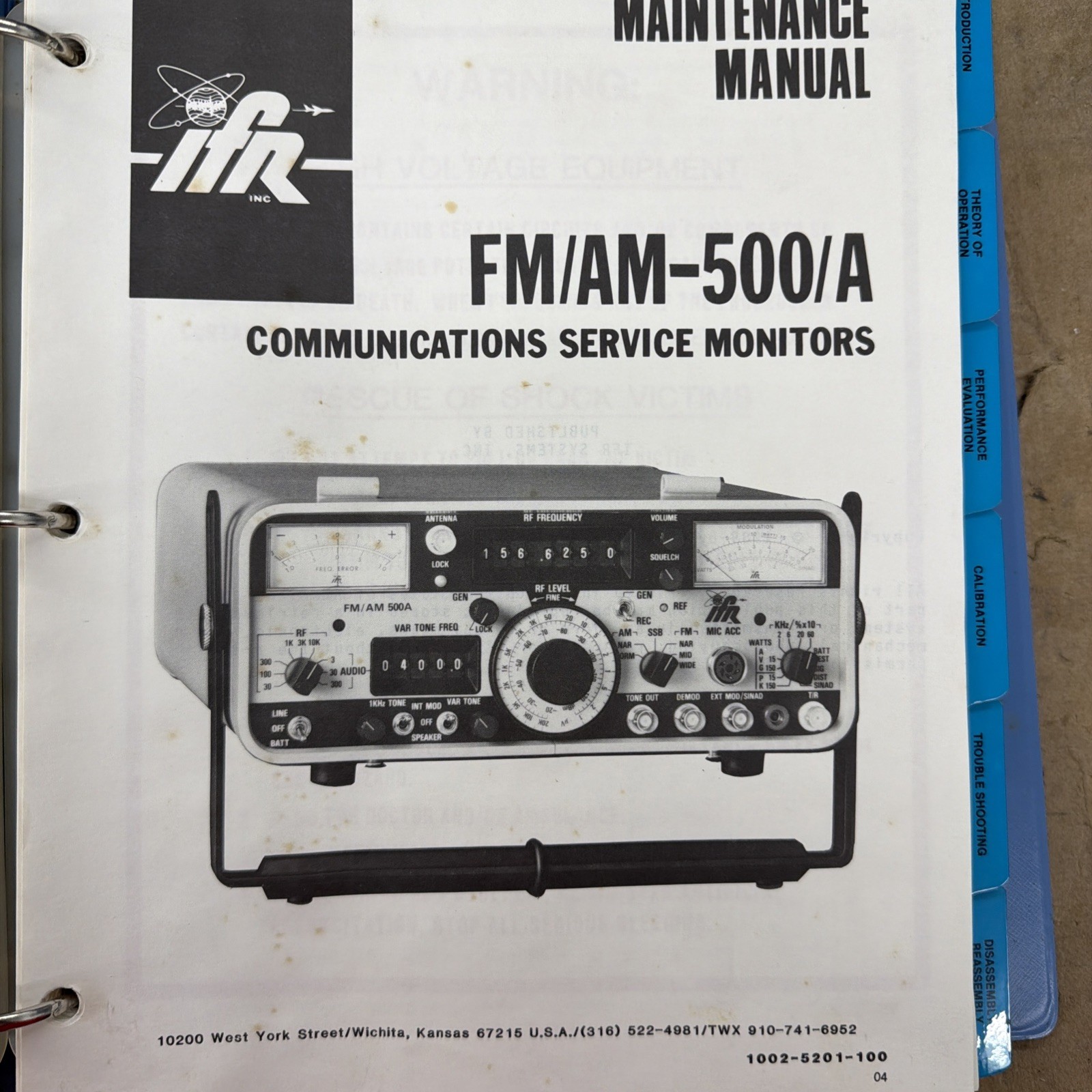 IFR-500A Maintenance Manual