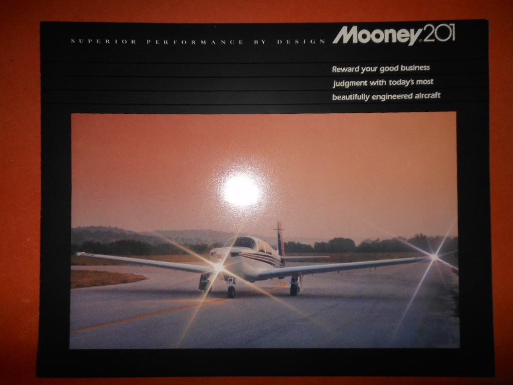 83 Factory Brochure Mooney 201 Specs Performance Comparison w/Beech Cessna Piper
