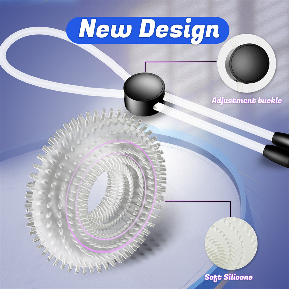 Male Adjustable Silicone Penis Dick Ring Enhancer Prolonging Delay Ejaculation