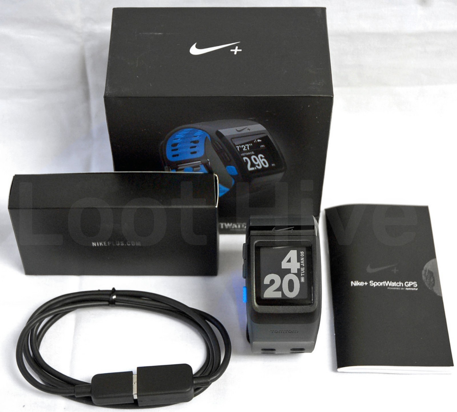 NEW Nike+ Plus GPS Sport Watch Blue/Anthracite TomTom Fitness Runner Tracker