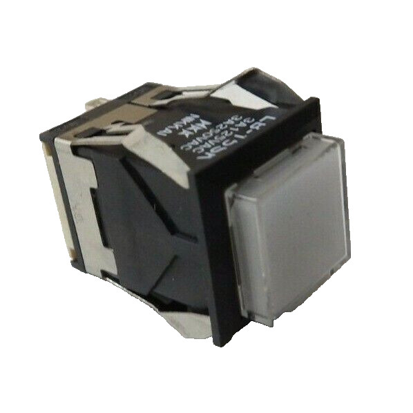 NEW NKK SWITCHES CLEAR/WHITE ILLUMINATED 3 AMP 125/250 VAC PUSHBUTTON  LB-15SK