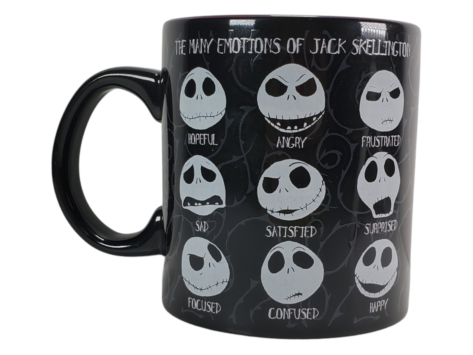 Disney Nightmare Before Christmas Jack Skellington 20 oz Mug Black Purple Cobweb