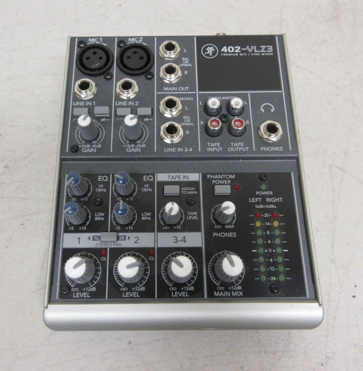 Mackie 402-VLZ3 Premium MIC- Line Mixer *No AC Adapter*