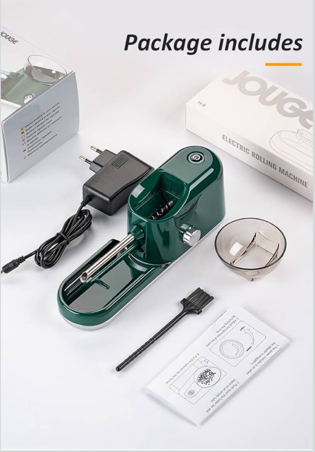 Electric Cigarette Rolling Machine Automatic Tobacco Injector Black