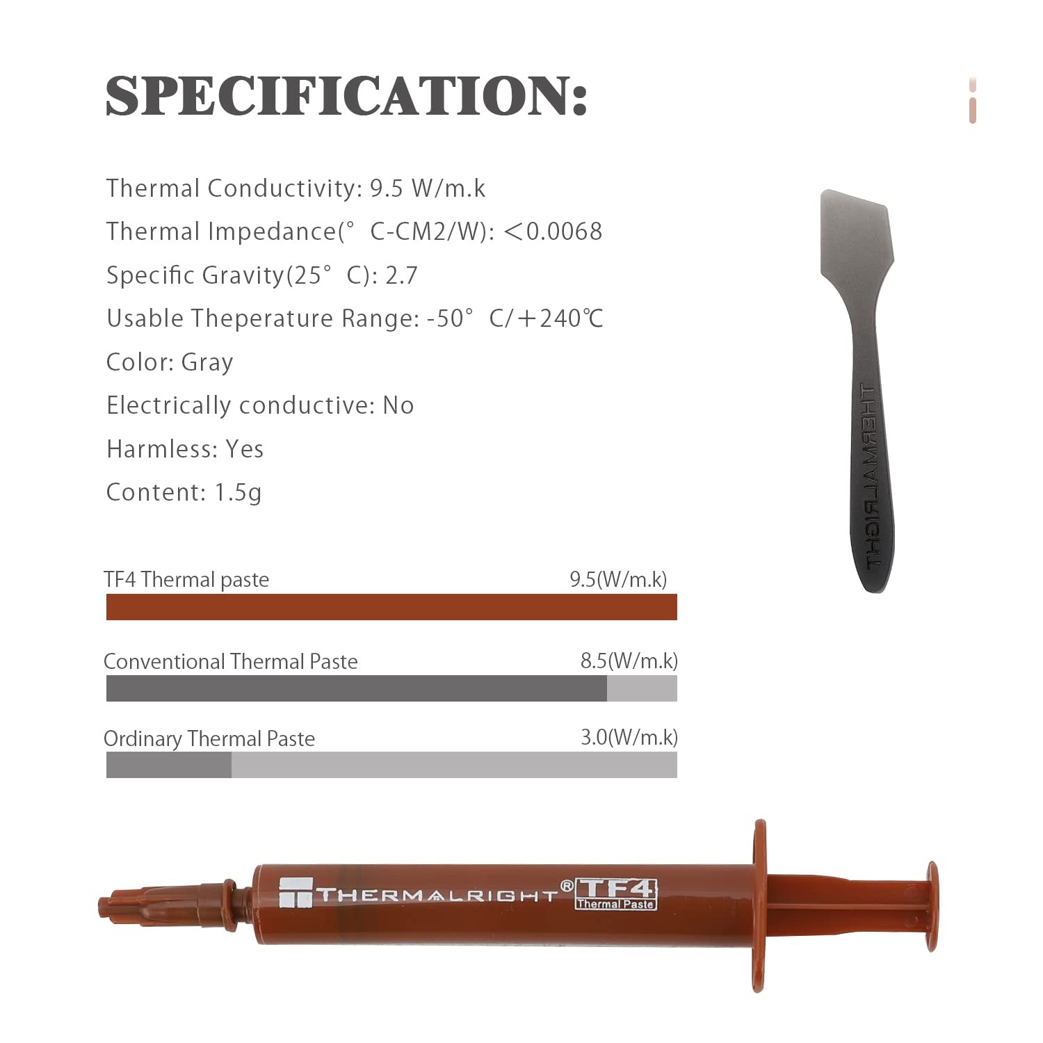 TF4 1.5g Thermal Compound Paste for Coolers, Heat Sink Paste High Durability ...