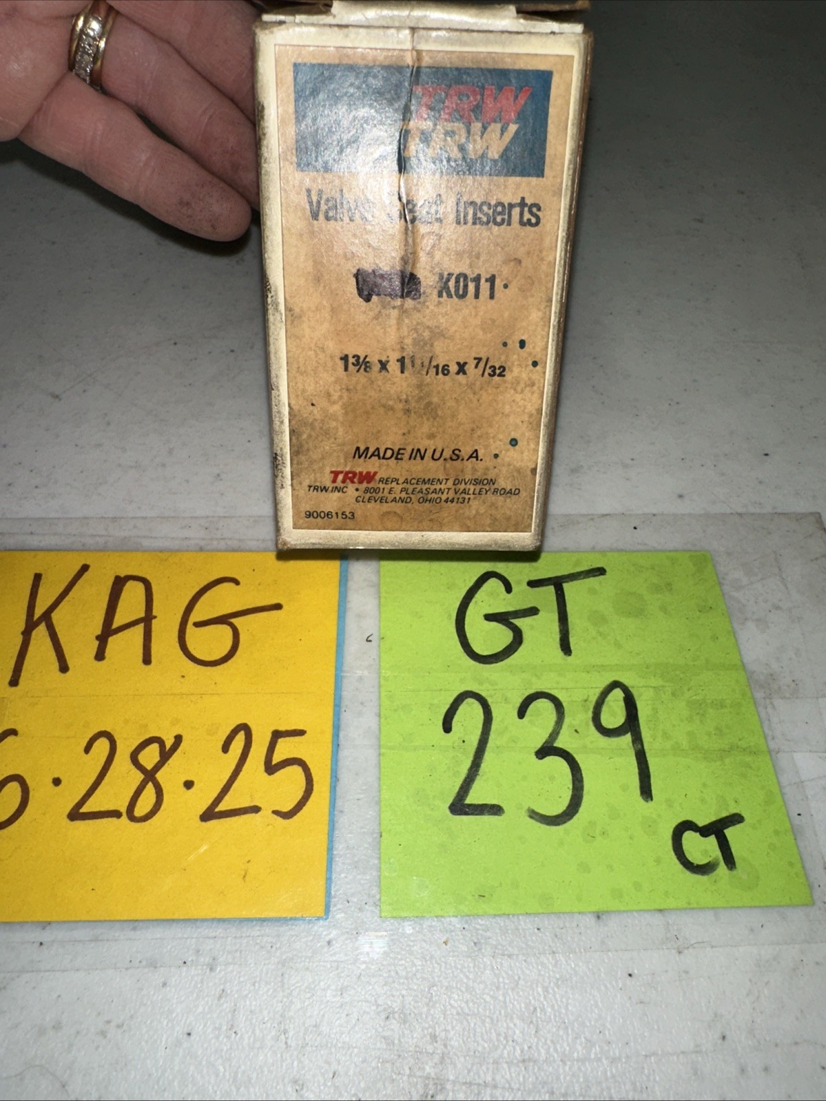 TRW Valve Seat Inserts K011