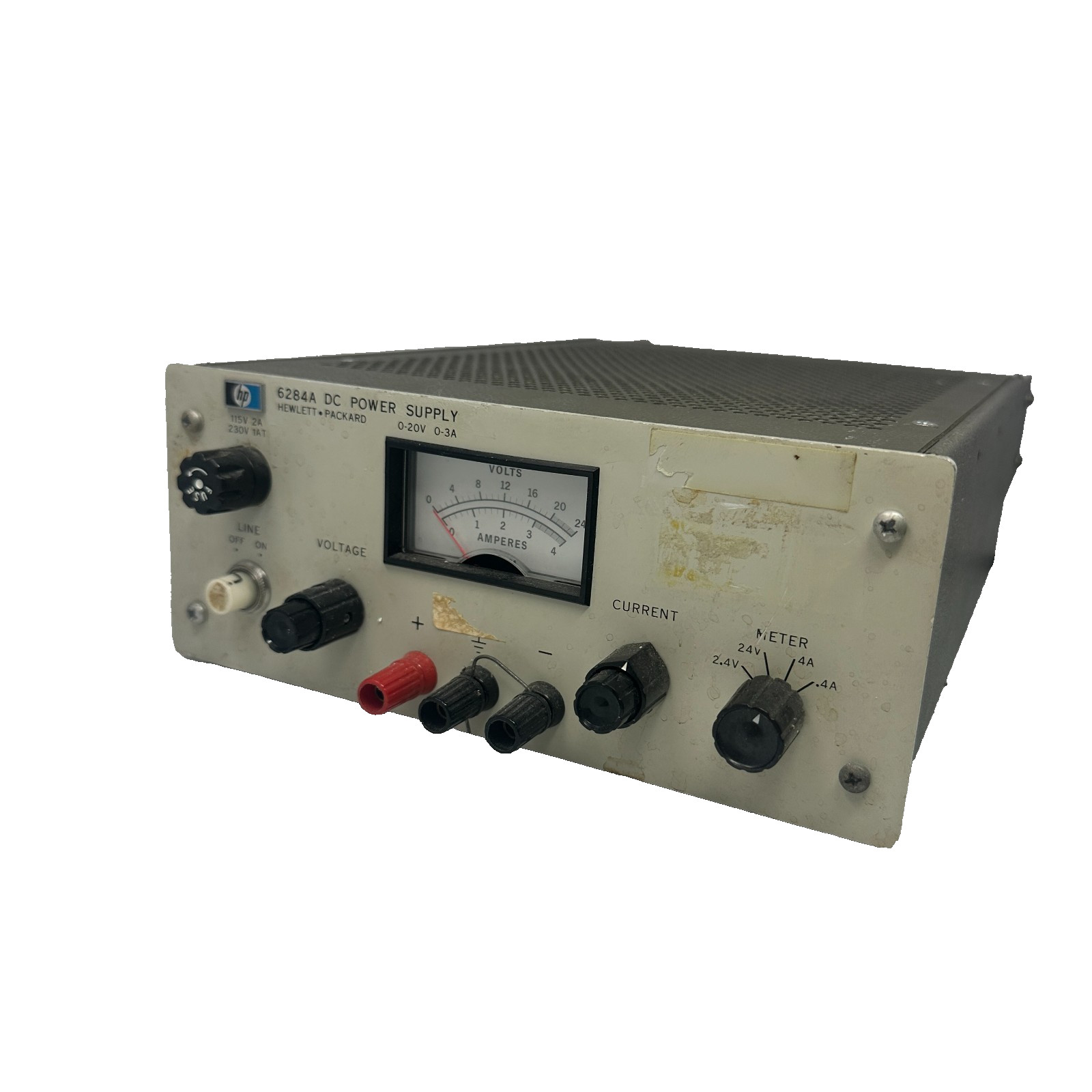HP Hewlett Packard 6284A DC Power Supply 0-20V 0-3A Linear Lab Bench