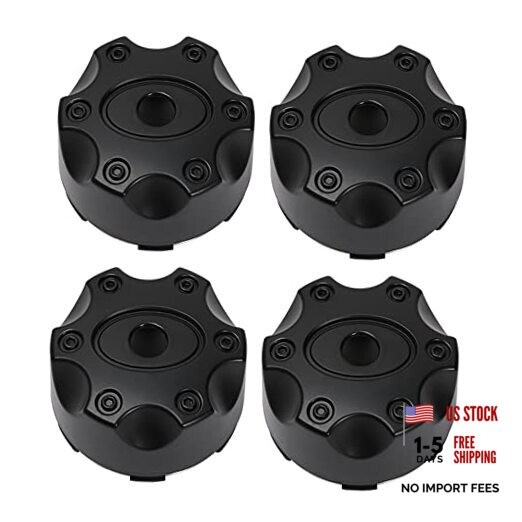 4Pcs Hub Wheel Center Caps Compatible with Sportsman Ranger RZR ACE Black Tire
