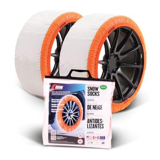 Snow Socks for Tires. Chain Replacement. Super Size Textile Traction for 70