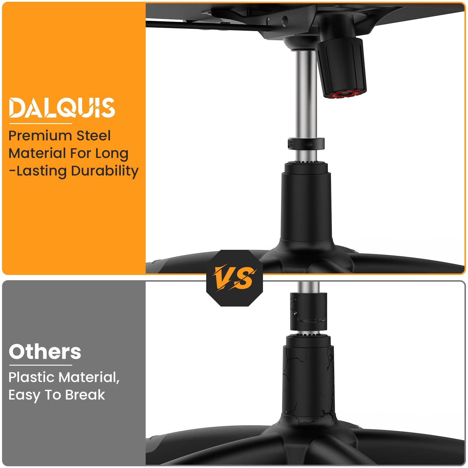 DALQUIS Office Chair Saver Kit, Gas Lift Cylinder Removal Tools, Black&silver