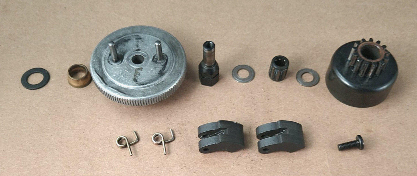 HPI Racing Nitro MT 2 Flywheel 86021 Clutch Assembly w/ Pilot Shaft, Bearing