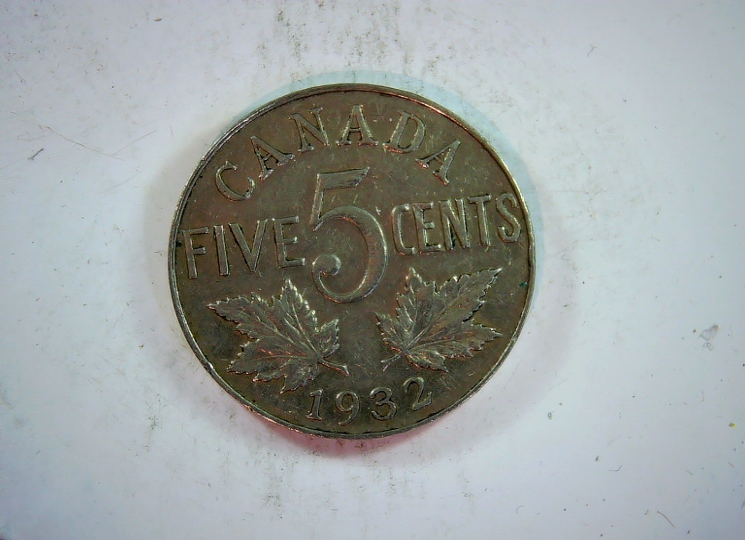 Canada 1932 5 Cents George V (Large ) Coin