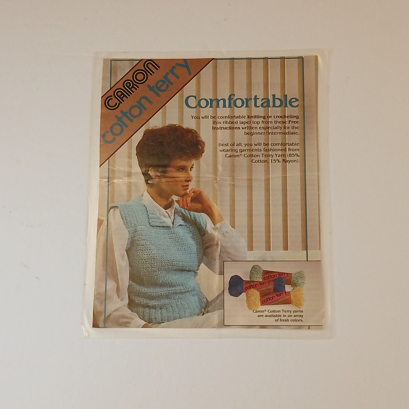Vintage Knitting and Crochet Pattern leaflets Lot of 8 Fisherman's Sweater