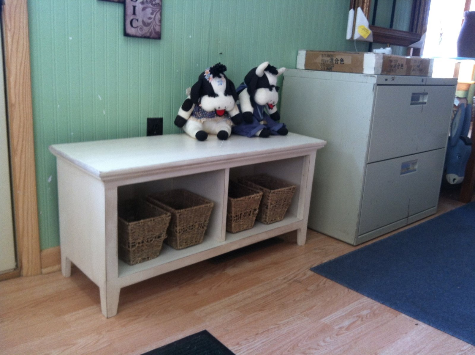 Cubby Hallway Storage Bench 2 Compartment Boot Bench