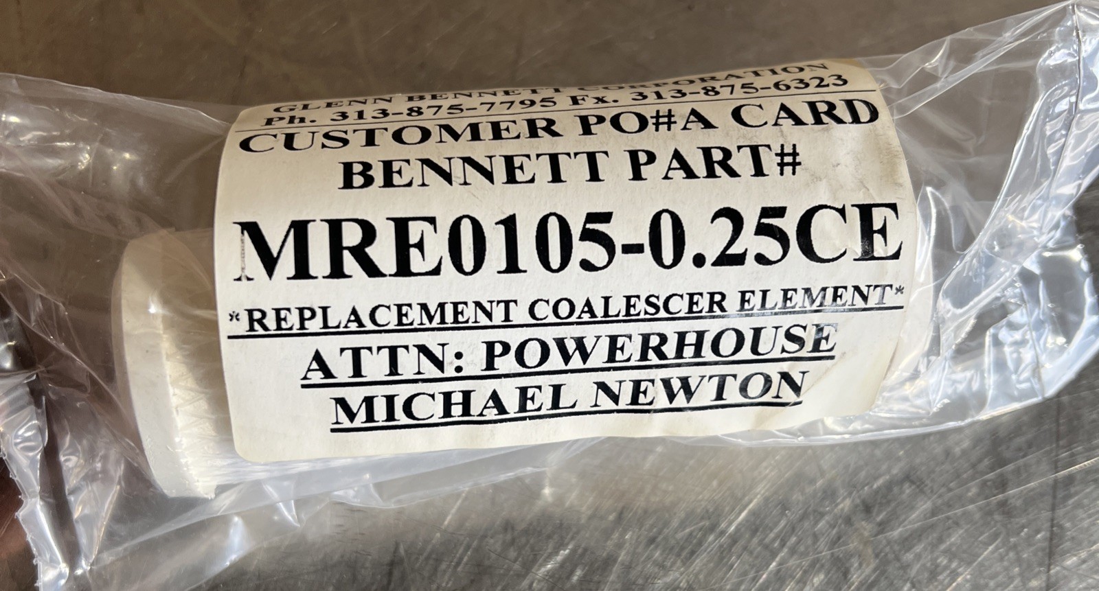 MRE0105-0.25CE COALESCER ELEMENT Nos Surplus No Original Box