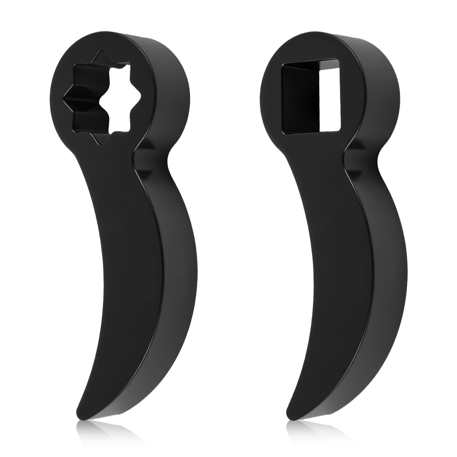SPGICRM 2PCS 4-Point & 8-Point Pry Bar Wrench 2.92*0.98*0.47 inch, Black