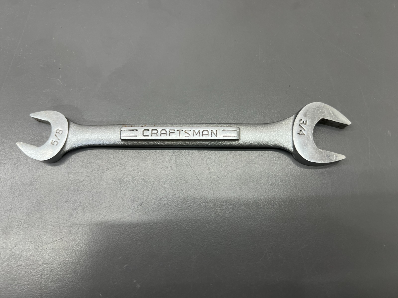(O) VINTAGE CRAFTSMAN VV 44582 SAE 5/8 x 3/4 OPEN END WRENCH VGC USA