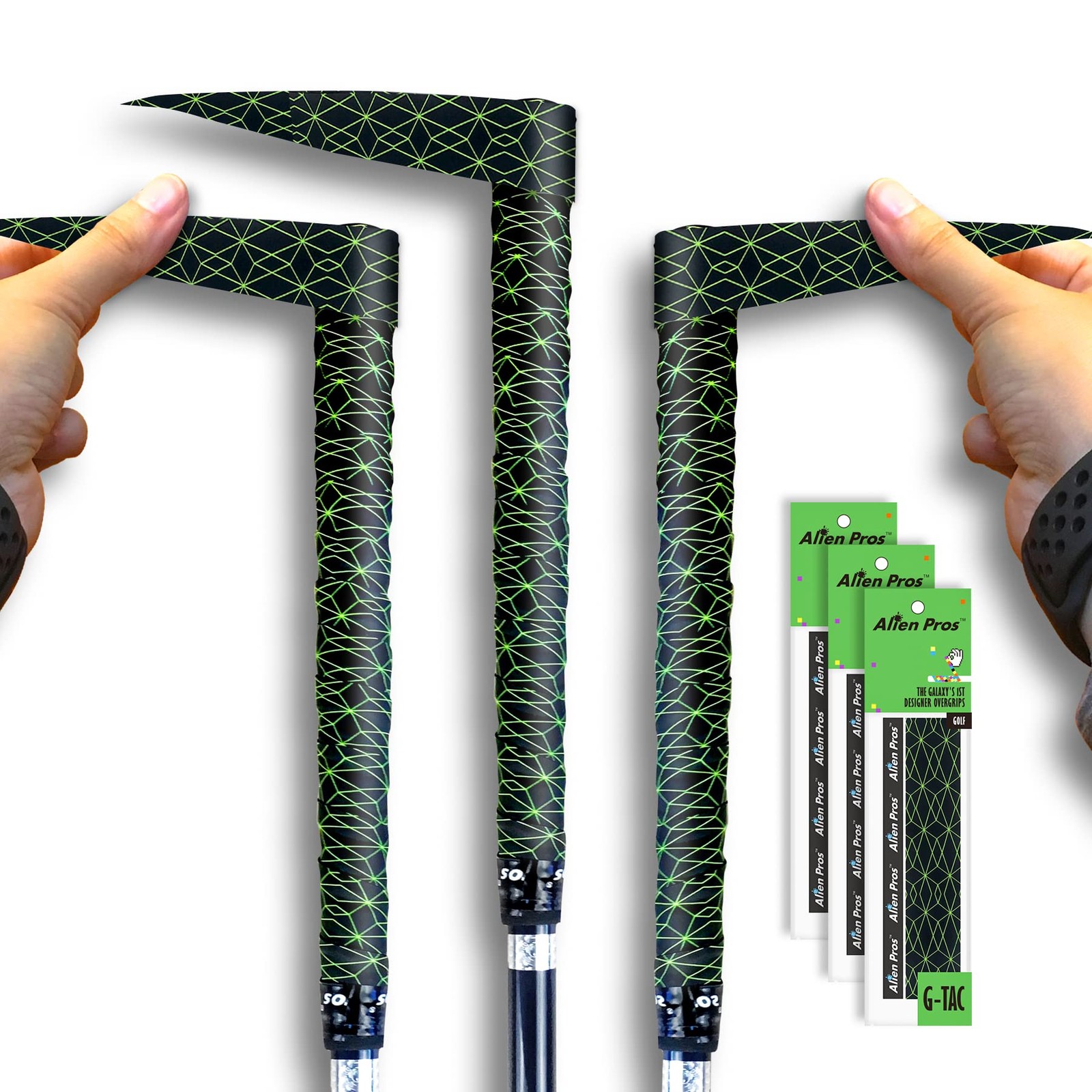 Alien Pros Golf Grip Wrapping Tapes (3-Pack) - Innovative Golf Club Gr