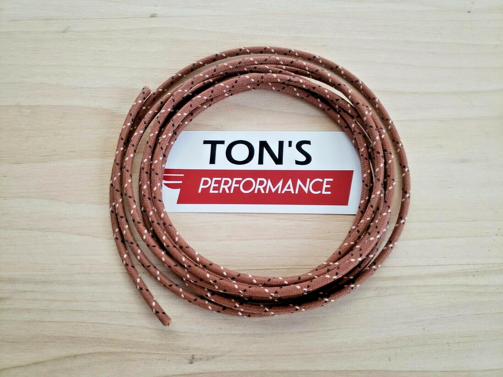 10 feet Vintage Braided Cloth Covered Primary Wire 12 GA gauge Brown Black White