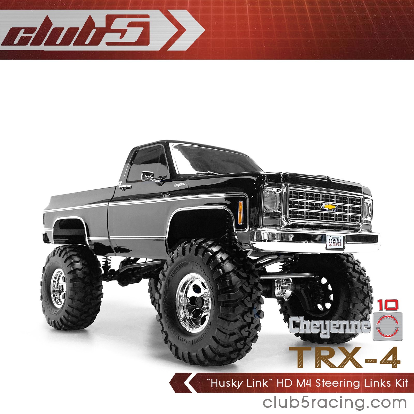 "Husky Link" HD M4 Steering Links Kit for TRX-4 1979 K10