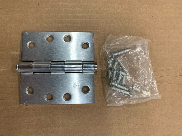 Hagar 1279 4"X4" US26D Full Mortise STD Weight Door Hinge Satin Chrome